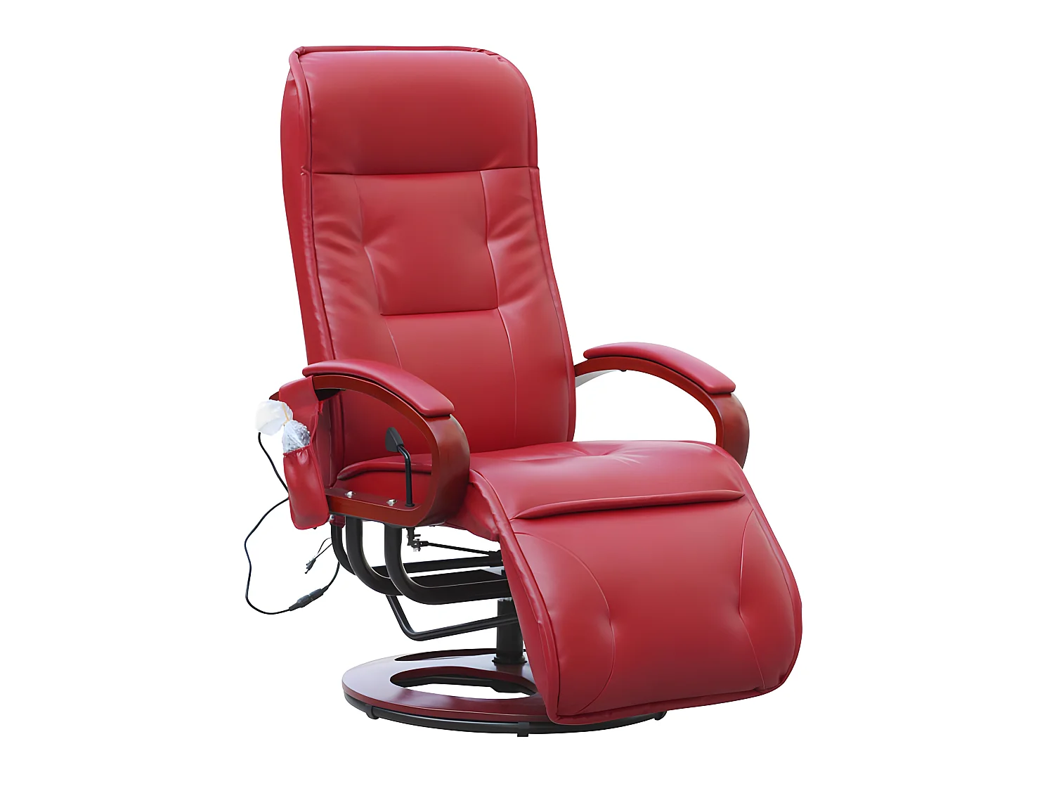 Relaxliege Terni II, Leder, rot