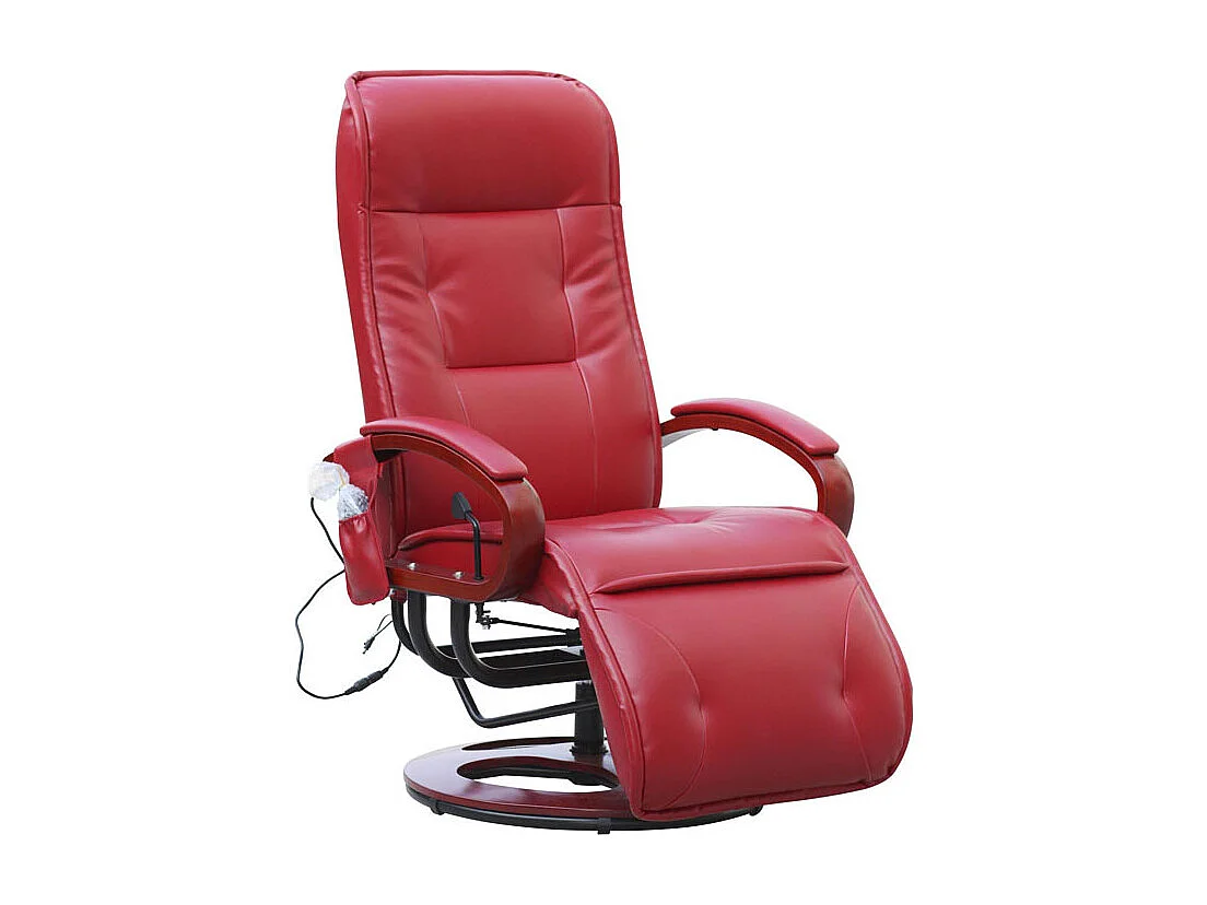 Relaxliege Terni II, Leder, rot