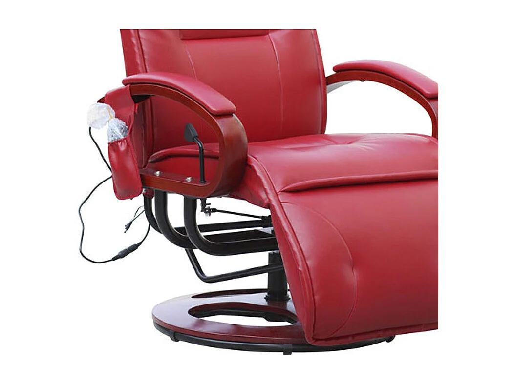 Relaxliege Terni II, Leder, rot