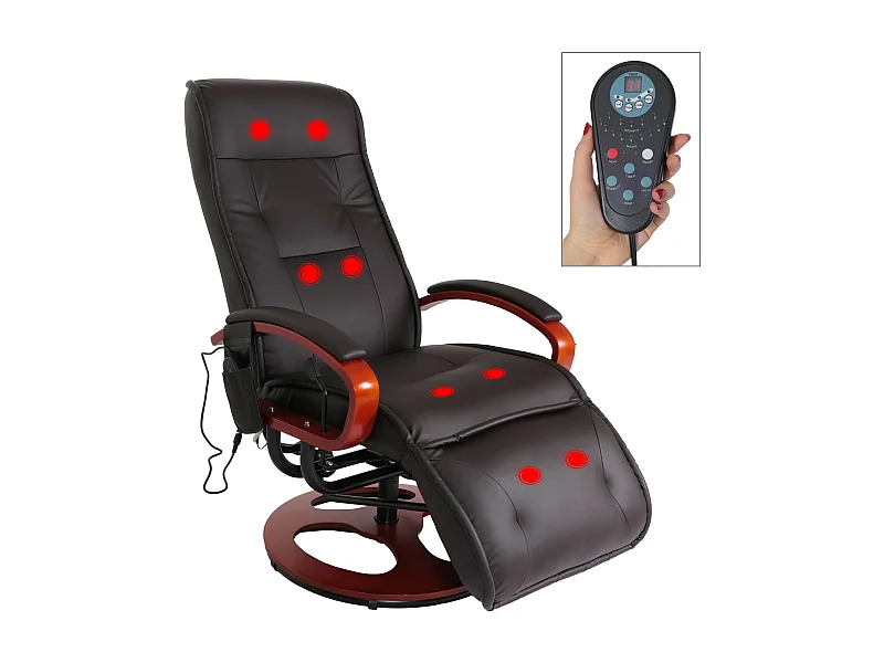 Relaxliege Terni II, Kunstleder, coffee