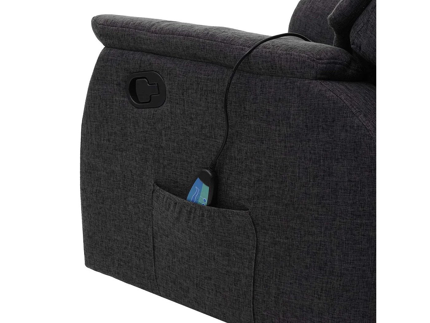 Relaxsessel MCW-F23, Grau inkl. Massage- und Wärmefunktion