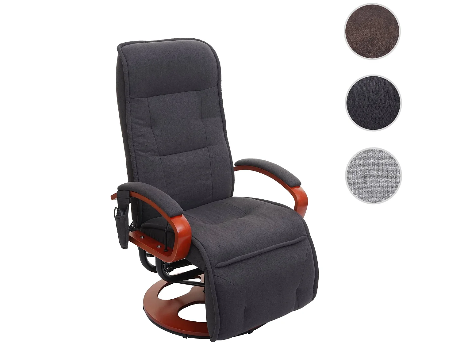 Relaxliege Terni II mit Massage, Dunkelgrau