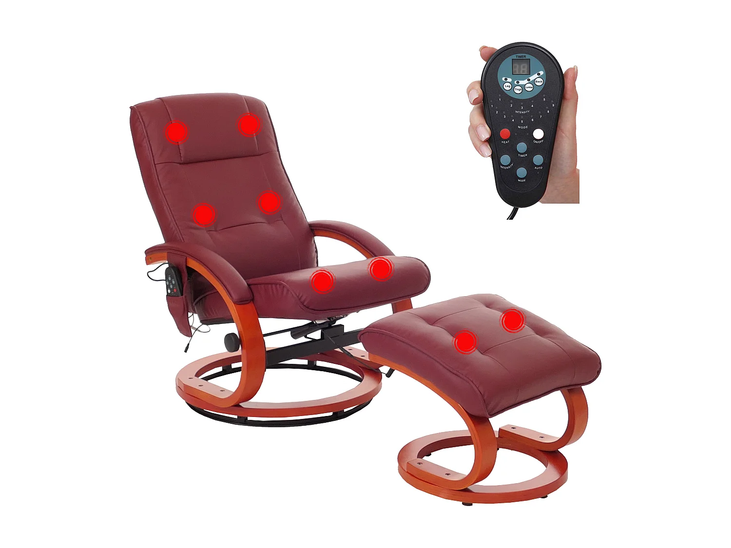 Relaxsessel Pescatori II Massagefunktion, Bordeaux