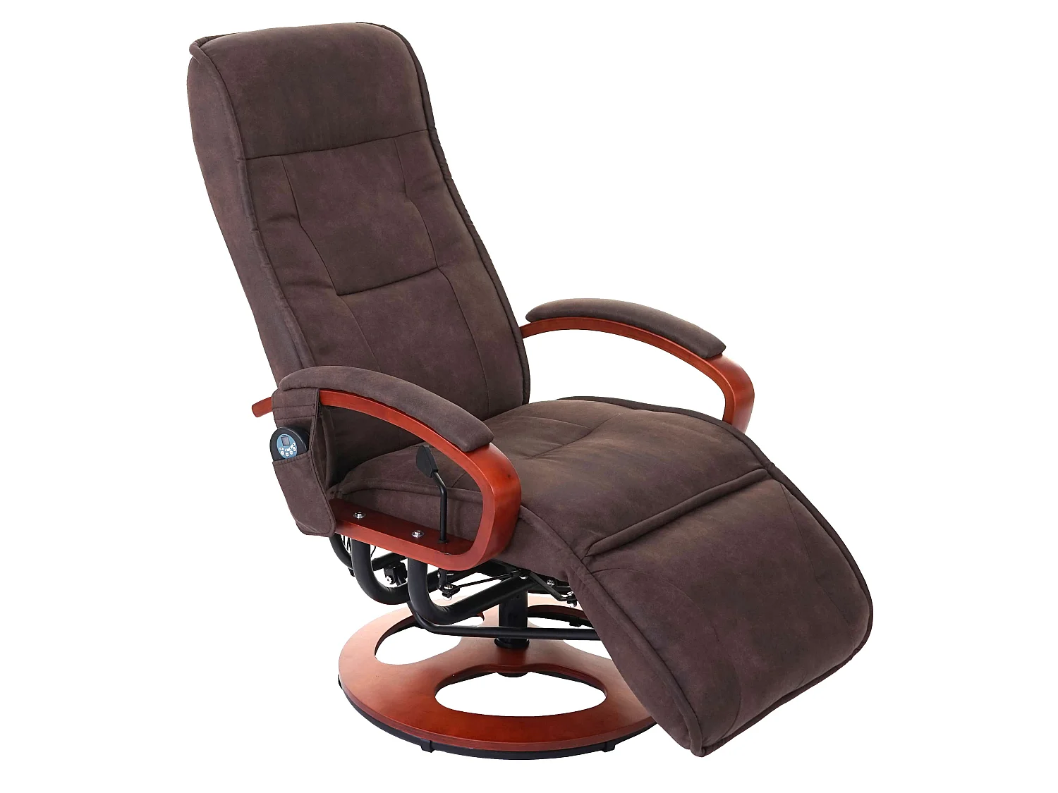 Relaxliege Terni II mit Massage, Wildlederimitat braun