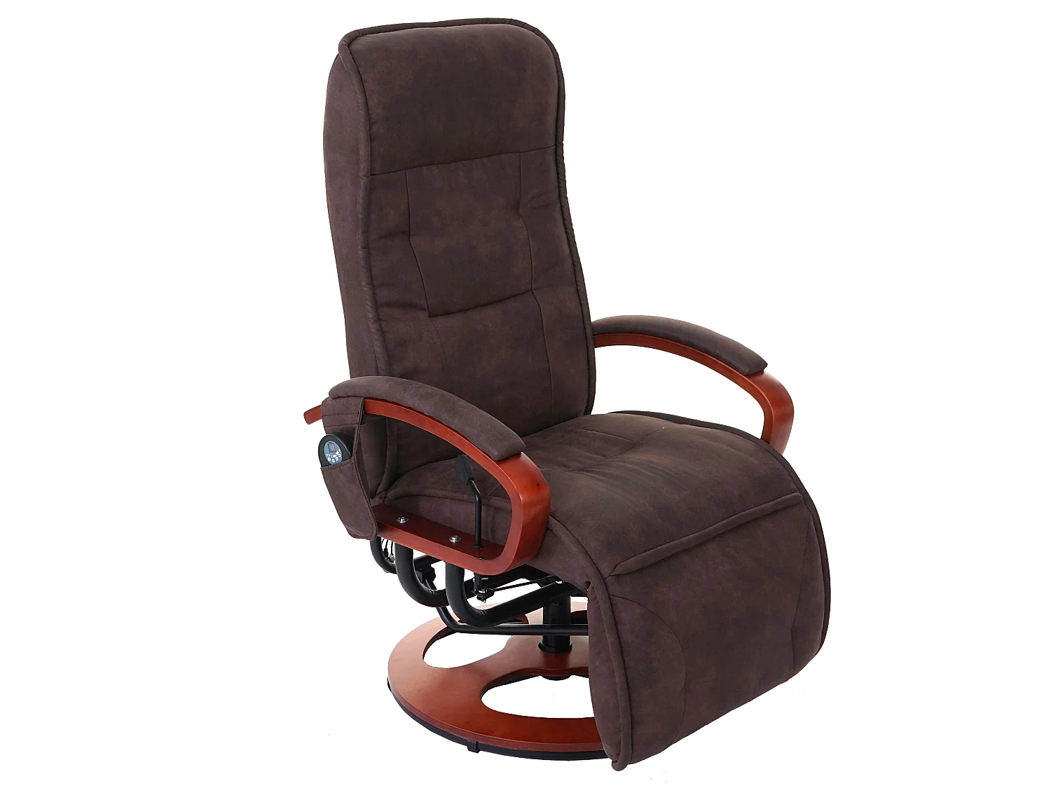 Relaxliege Terni II mit Massage, Wildlederimitat braun