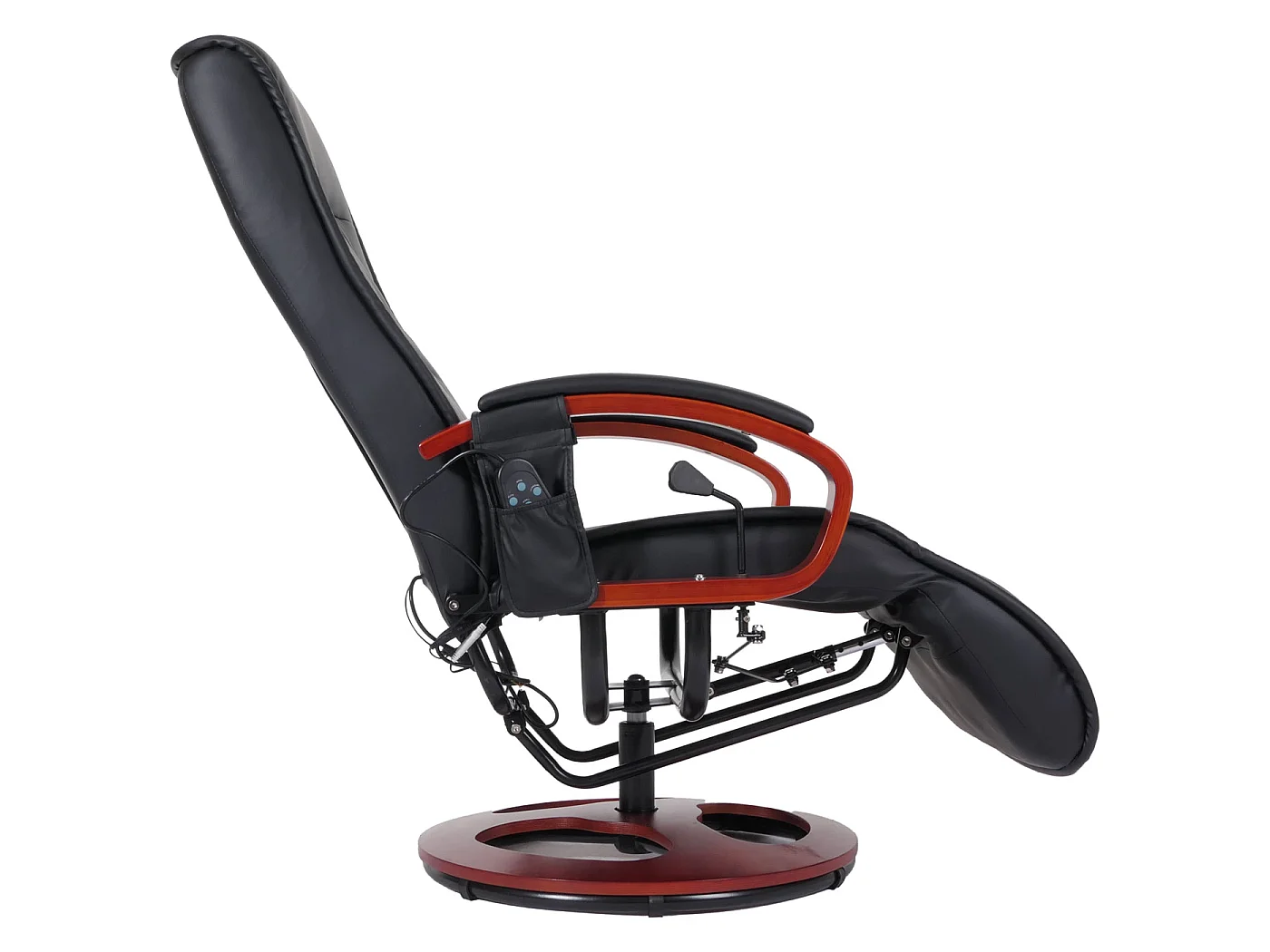 Relaxliege Terni II, Leder, schwarz