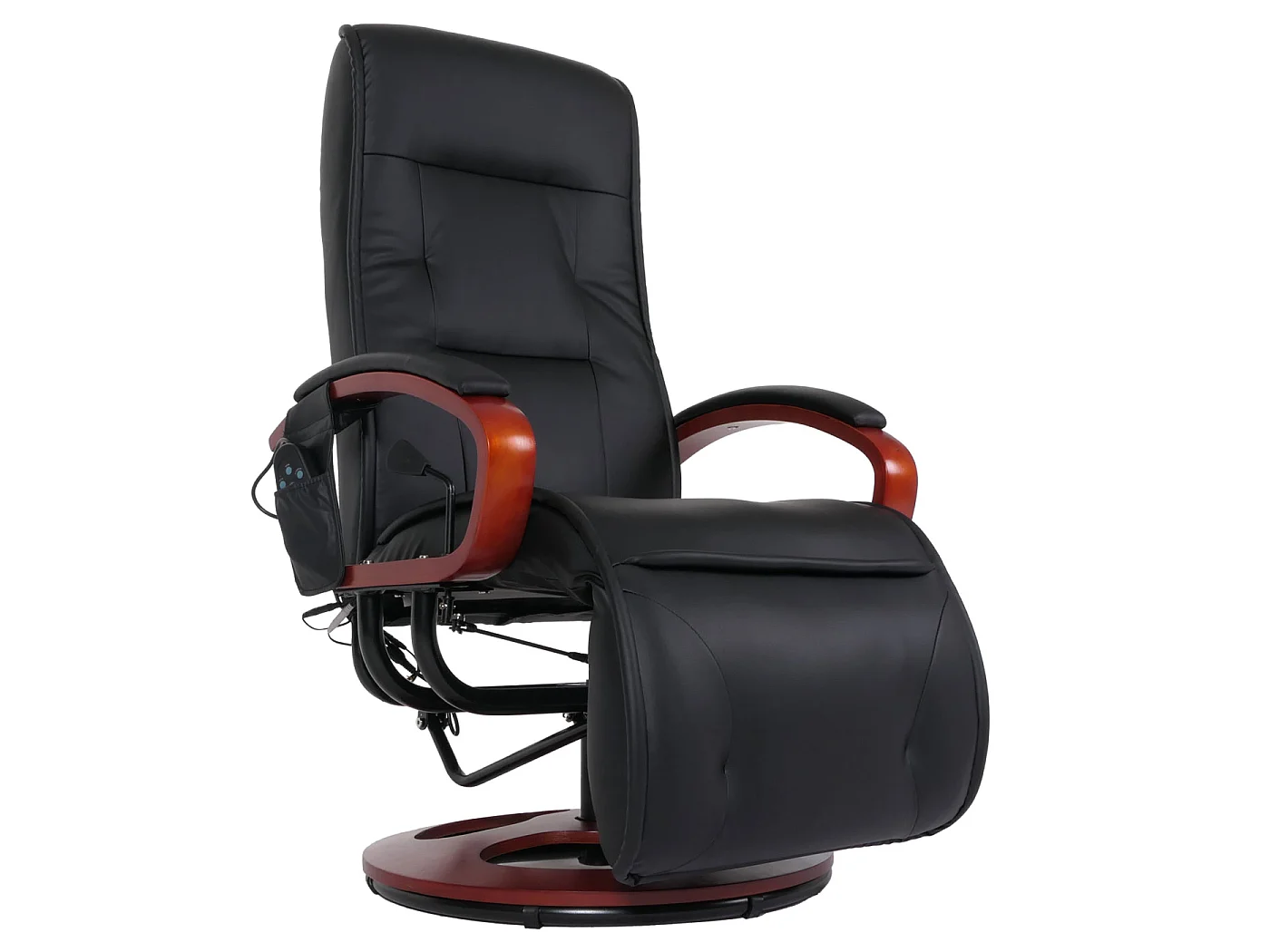 Relaxliege Terni II, Leder, schwarz