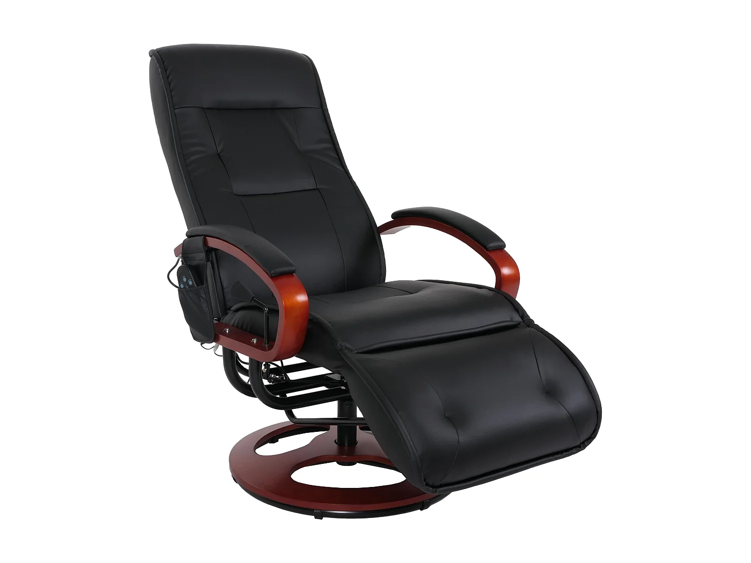 Relaxliege Terni II, Leder, schwarz