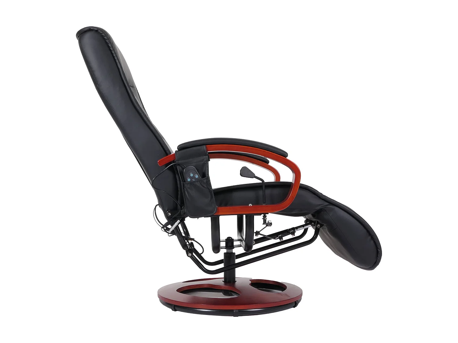 Relaxliege Terni II, Leder, schwarz