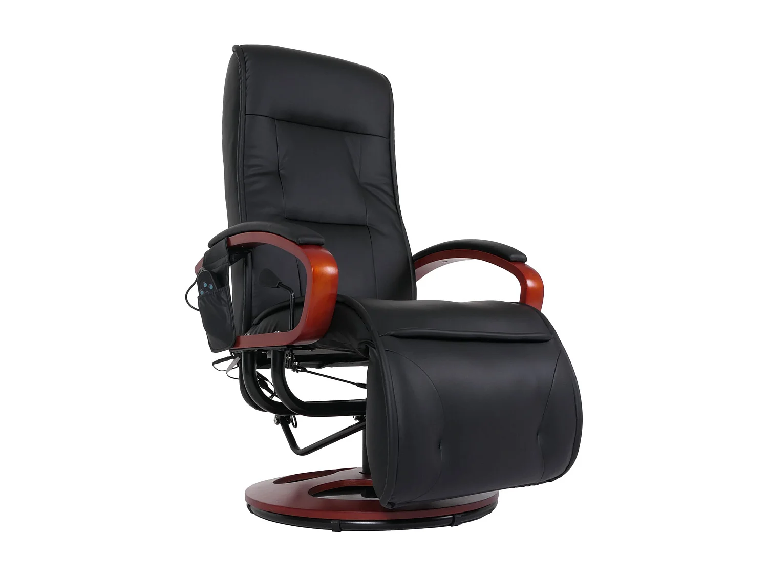 Relaxliege Terni II, Leder, schwarz