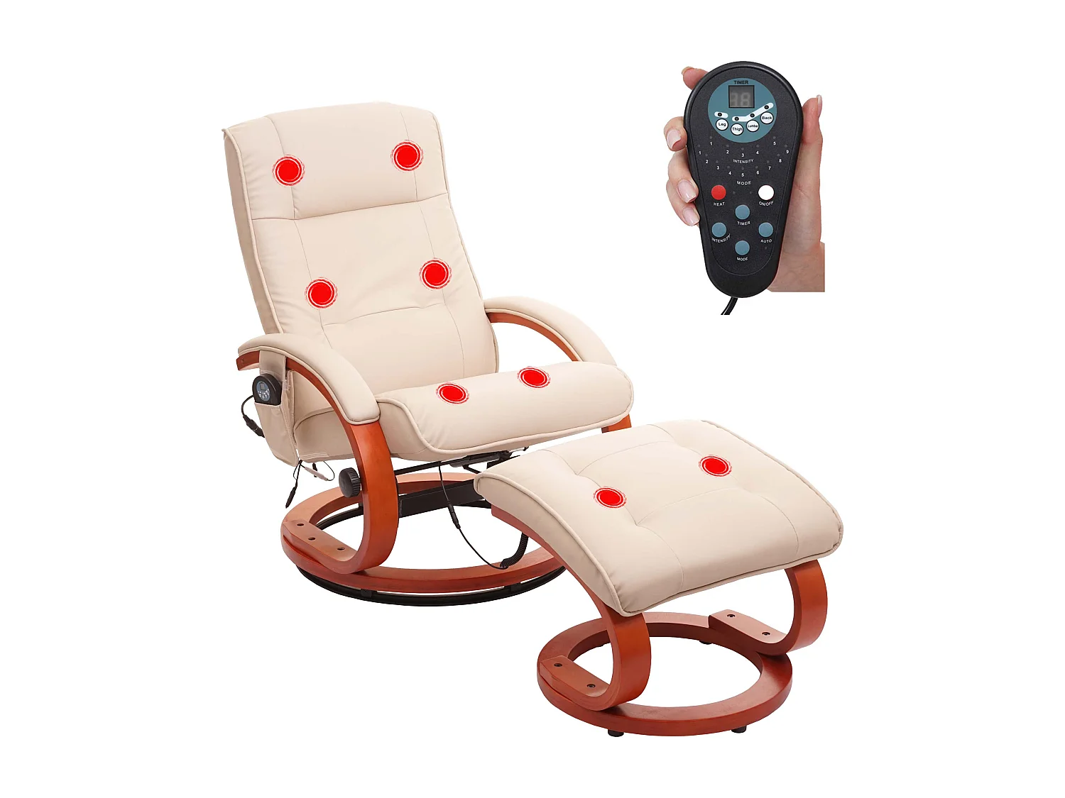 Relaxsessel Pescatori II Massagefunktion, Weiß/creme