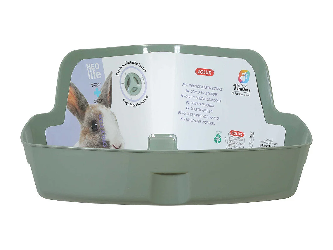 Maison de toilette d'angle pour lapin Neolife