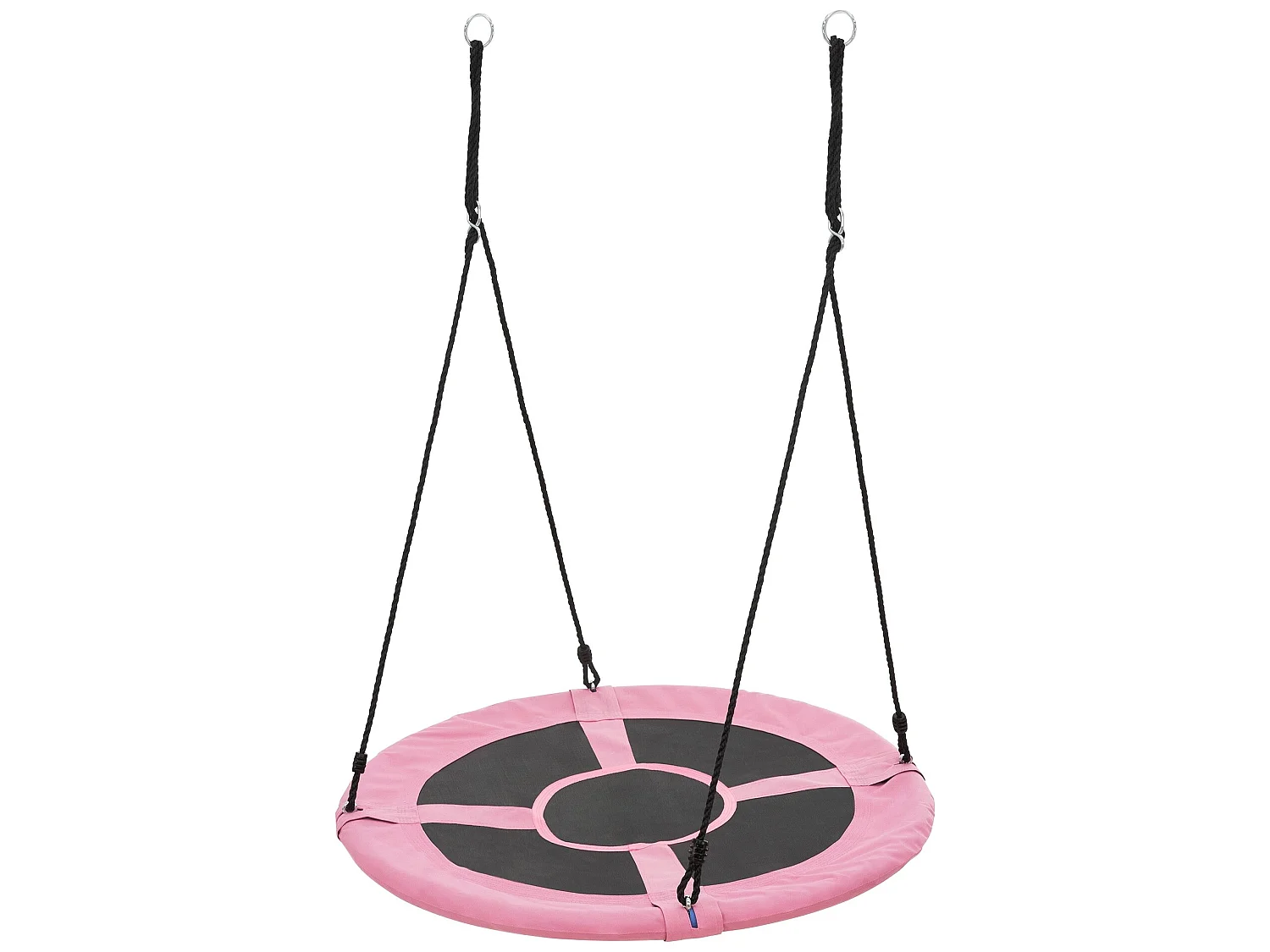 Balançoire nid pour enfants Ø100 cm rose/noir en polyester