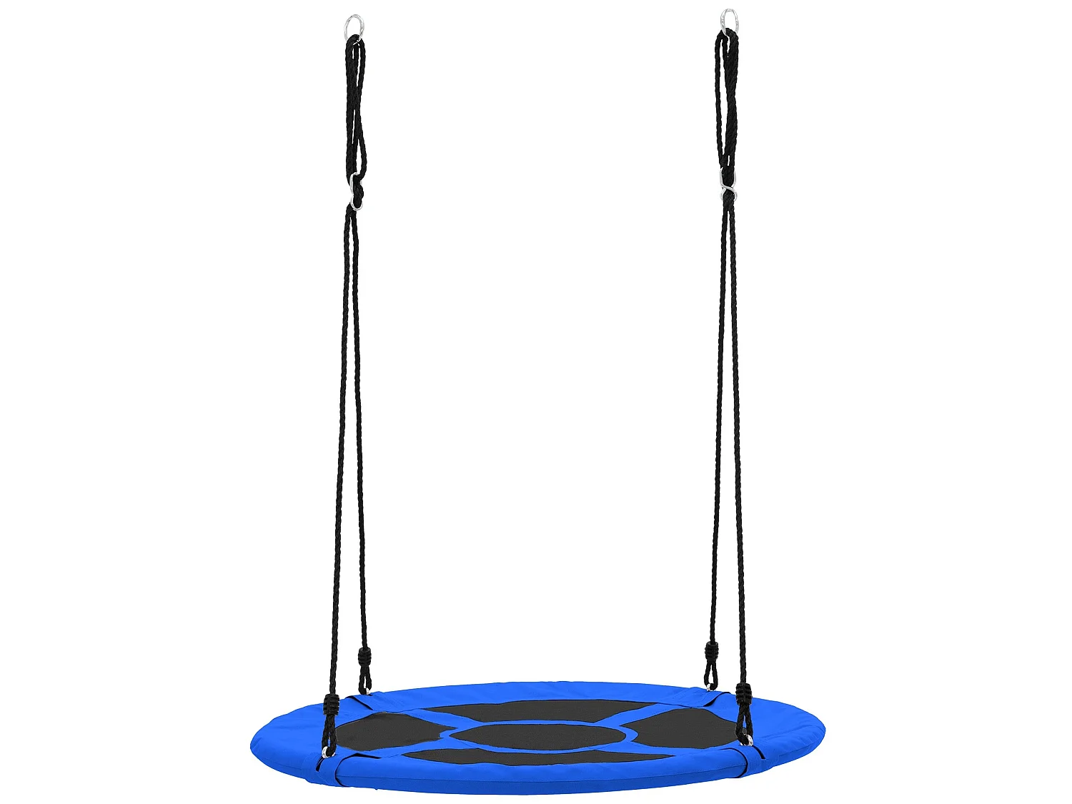 Balançoire nid pour enfants Ø100 cm bleu/noir en polyester