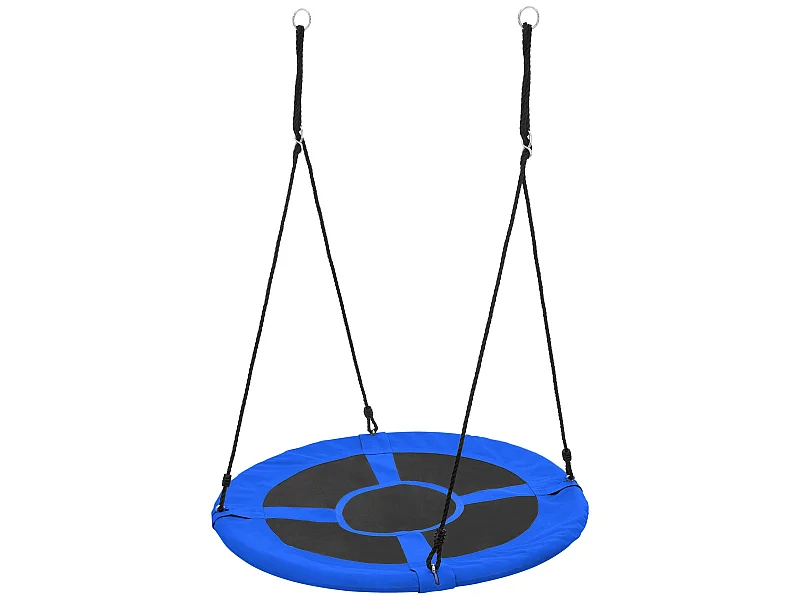 Altalena a nido da giardino Ø100 cm blu per bambini adulti swing interno esterno