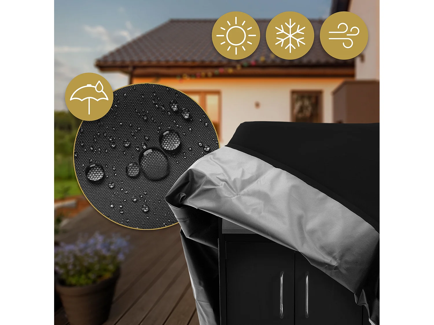 Couverture de barbecue Cover Bâche de couverture pour barbecue étanche pour barb