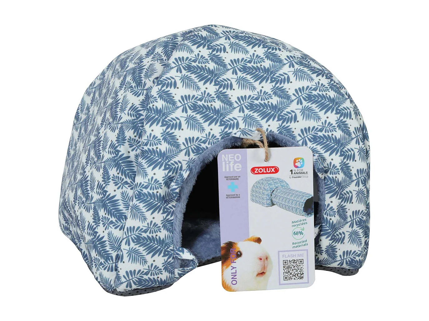 Igloo en tissu pour cochon d'inde Neolife 26.5 x 21.5 cm