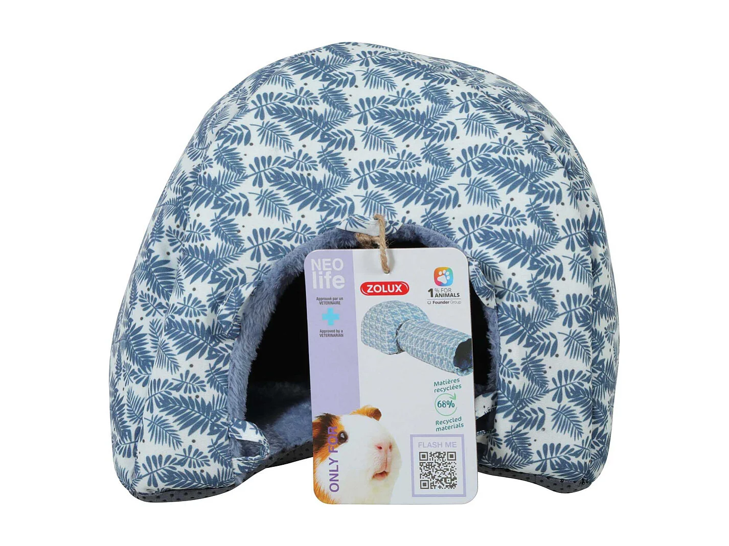 Igloo en tissu pour cochon d'inde Neolife 26.5 x 21.5 cm