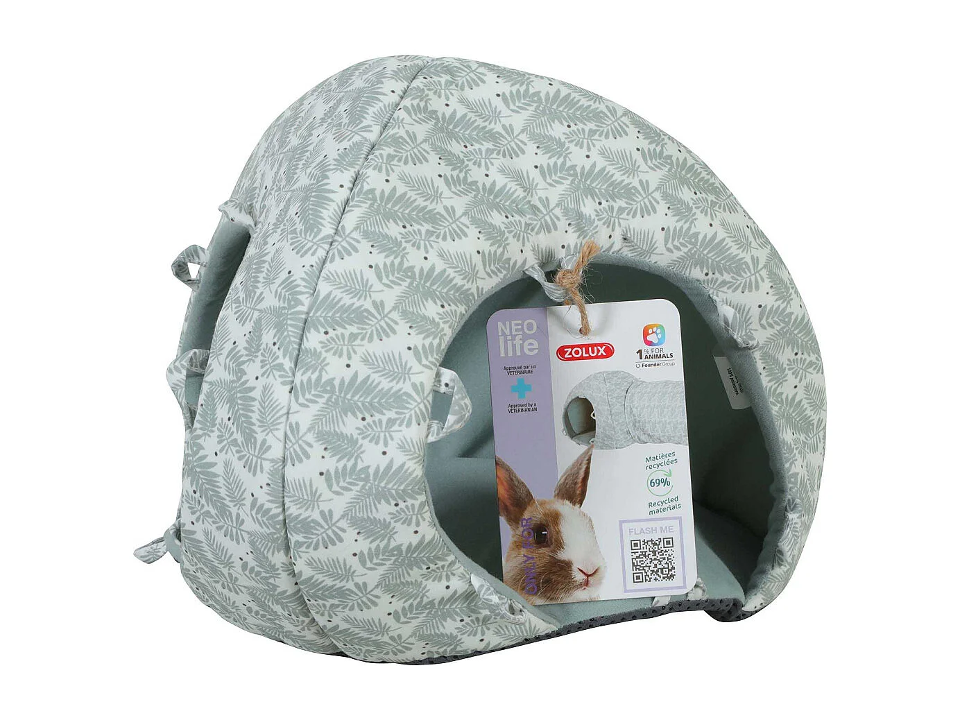 Igloo en tissu pour lapin Neolife 33 x 25 cm