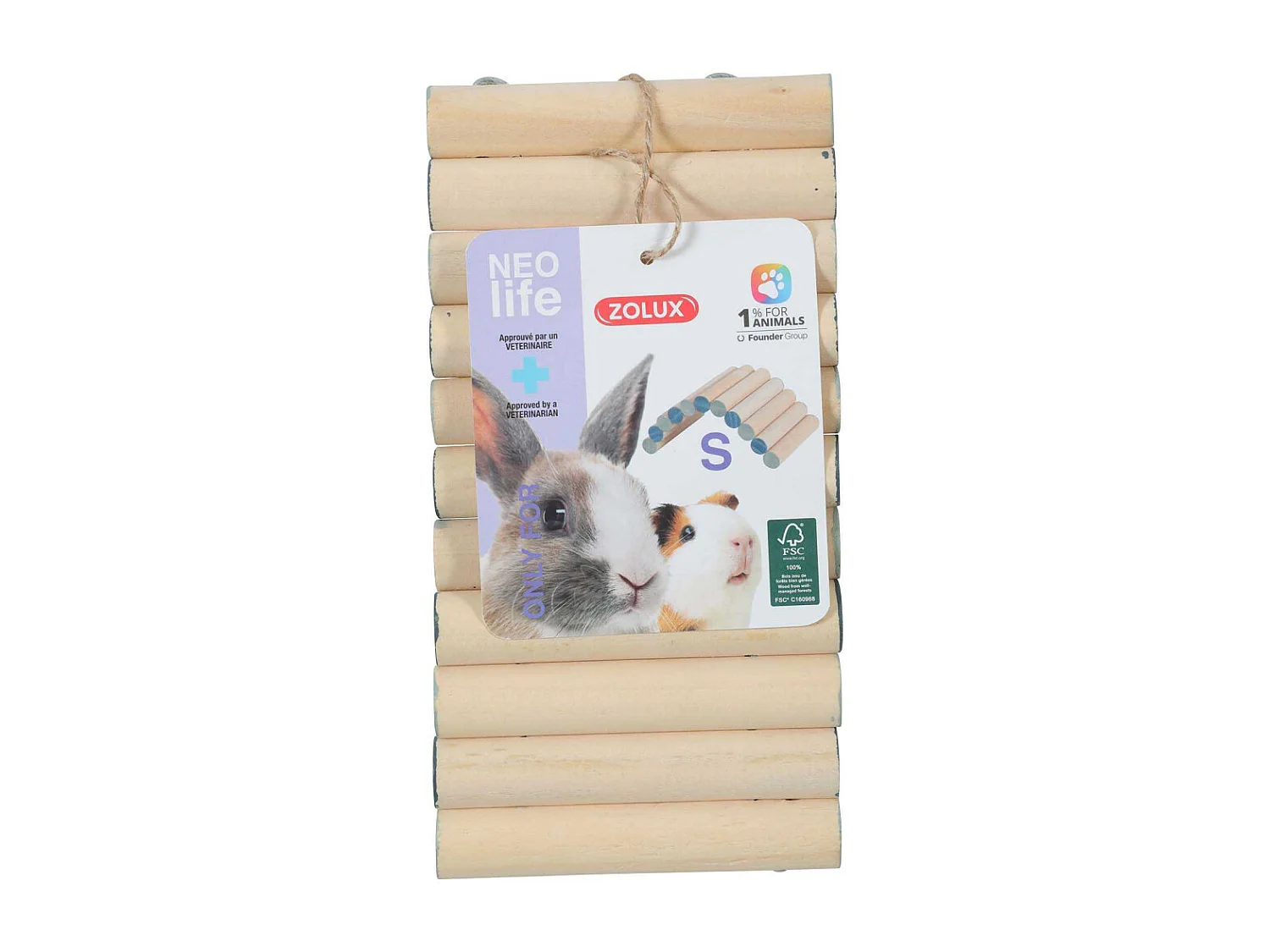 Pont en bois flexible Neolife 15 x 11 x 7 cm