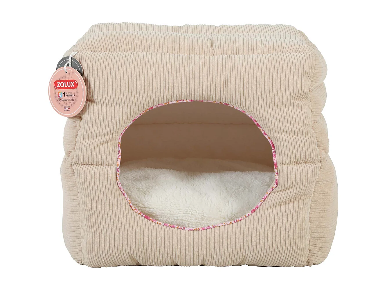 Cube 2 en 1 en velours côtelé Bloom