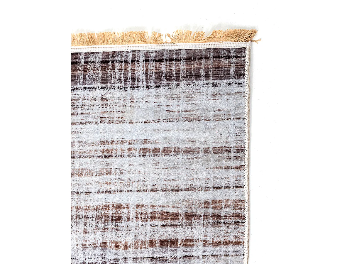 Tapis à franges imprimé, moquette en polyester multicolore - L. 190 x P. 2 x H. 130 cm