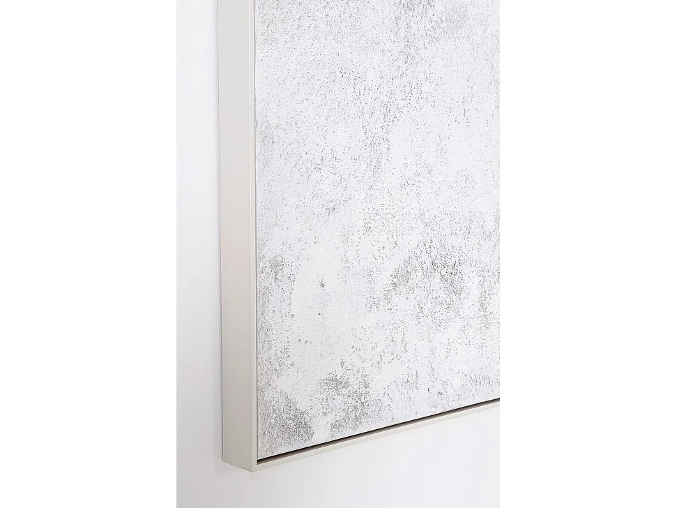 Tableau peinture à l'huile sur toile,peinte abstraite avec cadre en bois blanc