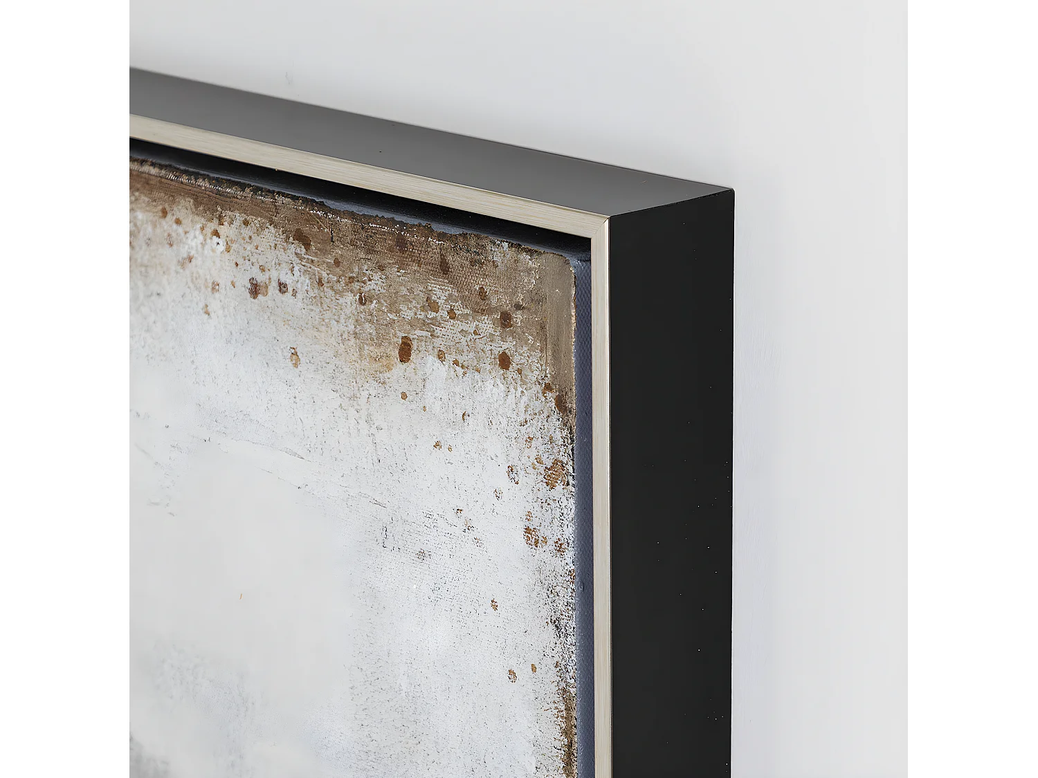 Tableau peinture à l'huile sur toile,peinte à la main avec cadre en bois argenté