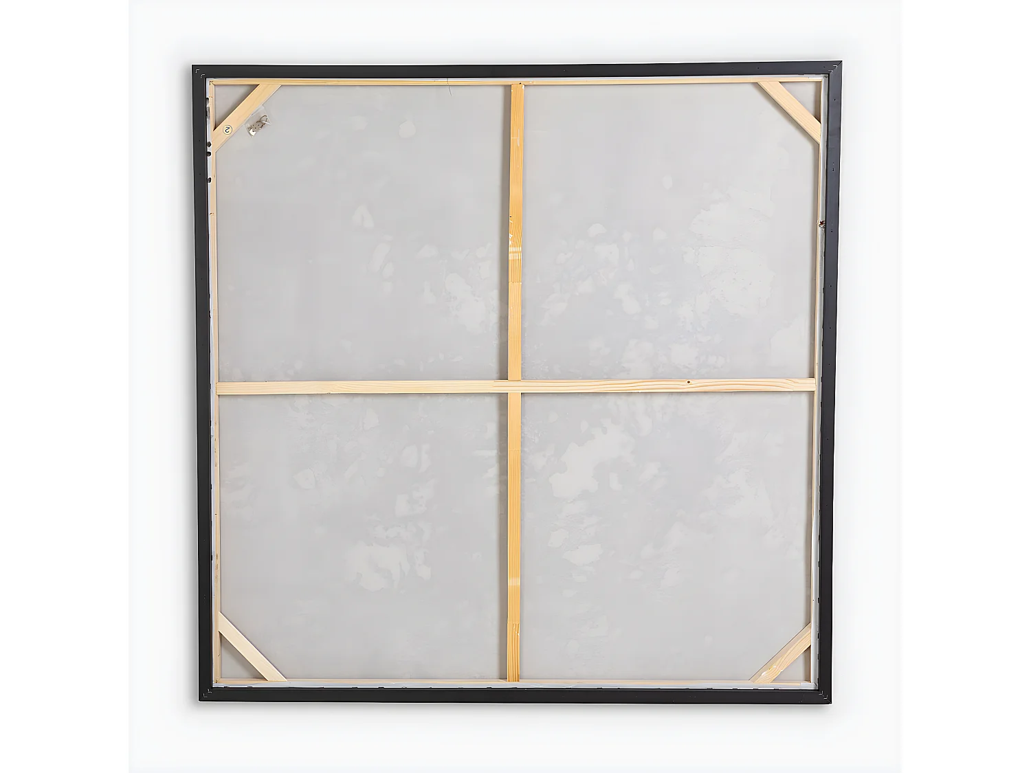 Tableau peinture à l'huile sur toile, peinte à la main avec cadre en bois noir