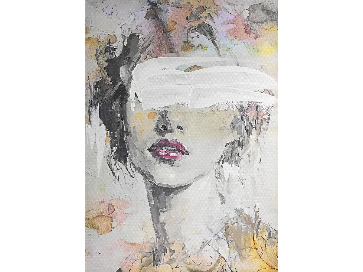 Tableau peinture à l'huile, peinte murale imprimée avec cadre en bois