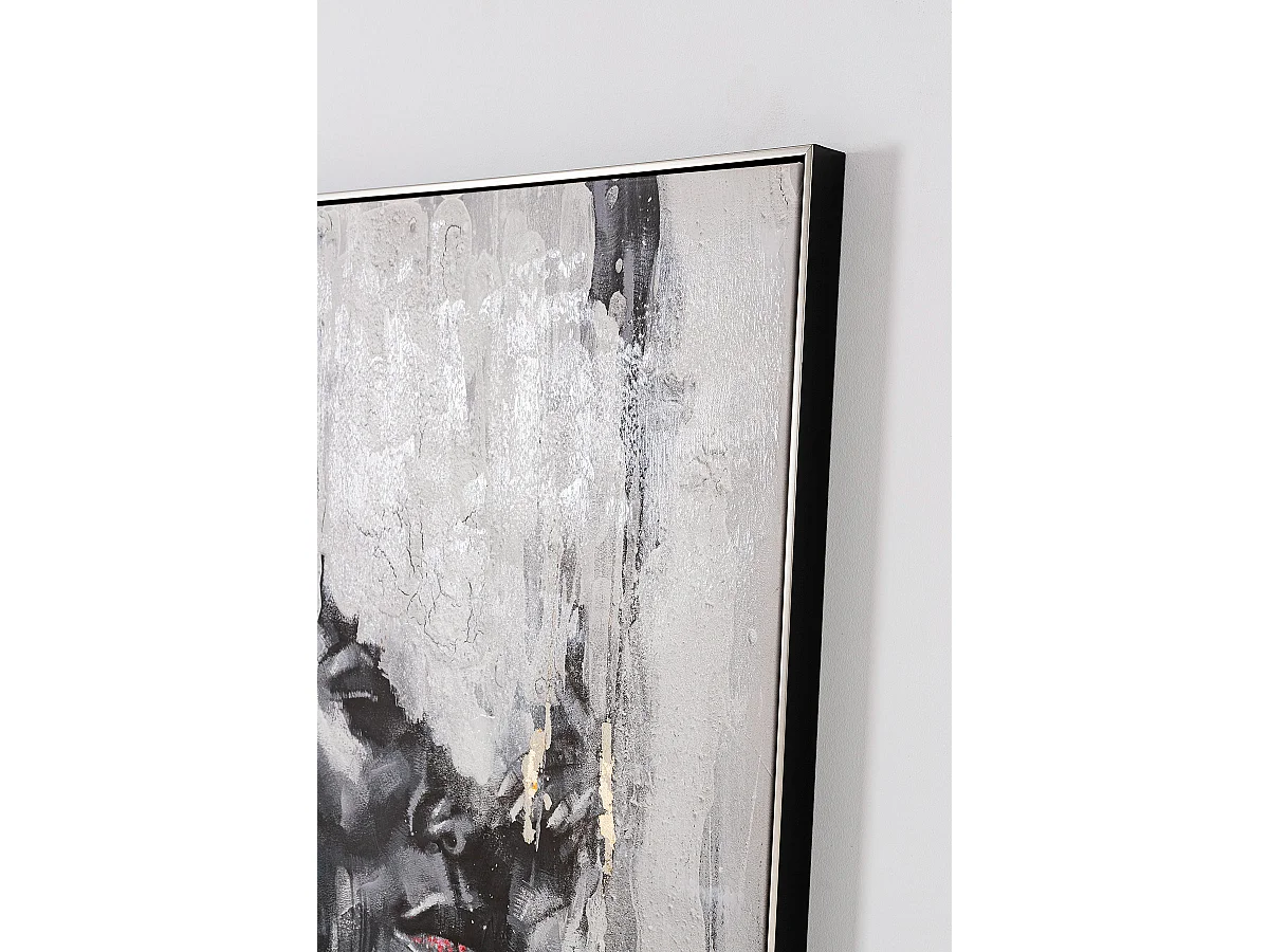 Tableau peinture à l'huile sur toile,peinte murale avec cadre en bois noir