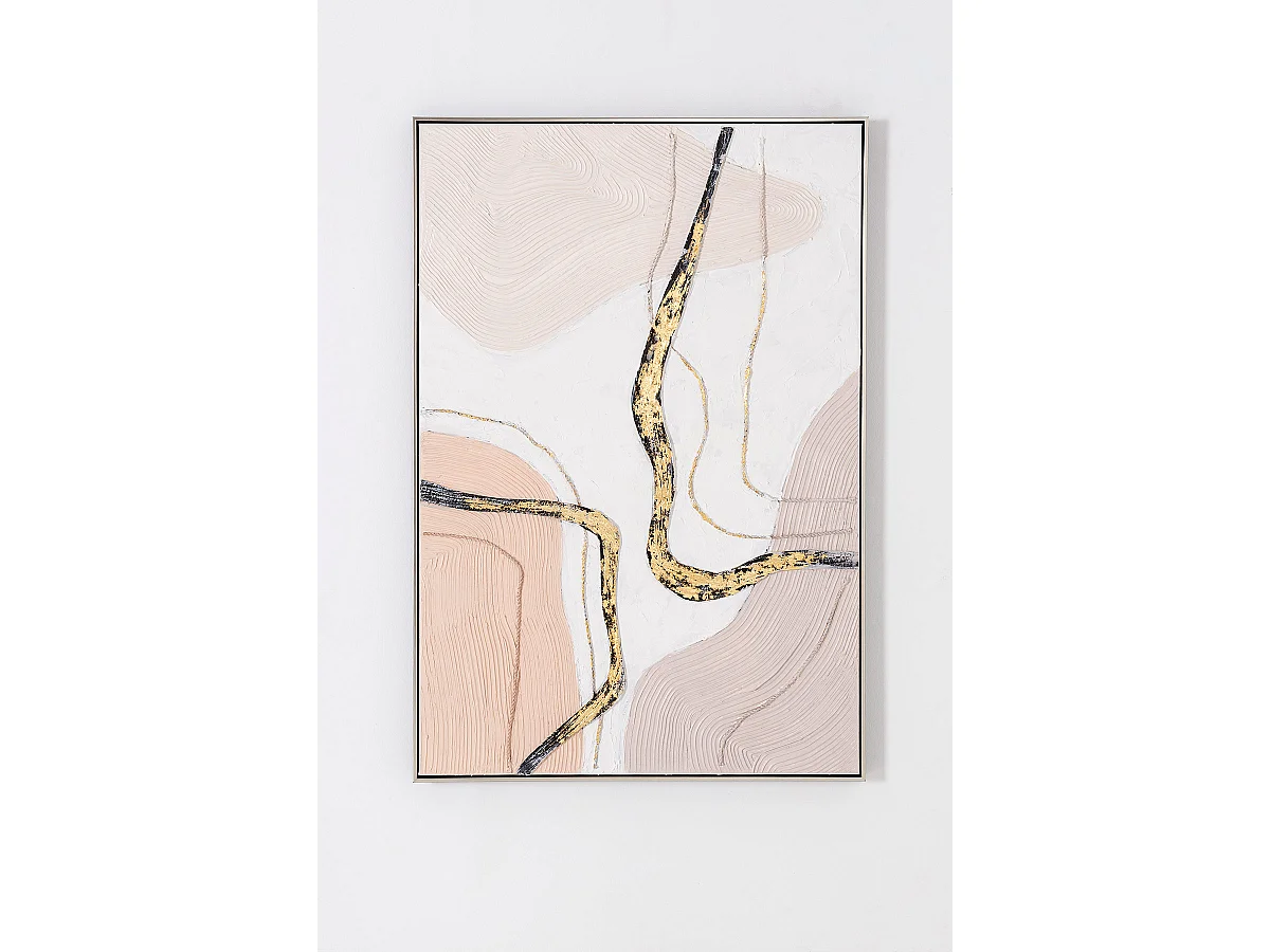 Ensemble 2 tableaux peinture à l'huile sur toile,peinte avec cadre en bois noir