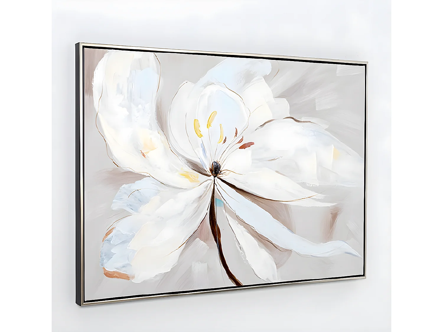 Ensemble de 2 tableaux peinture à l'huile sur toile,peinte à la main avec cadre en bois