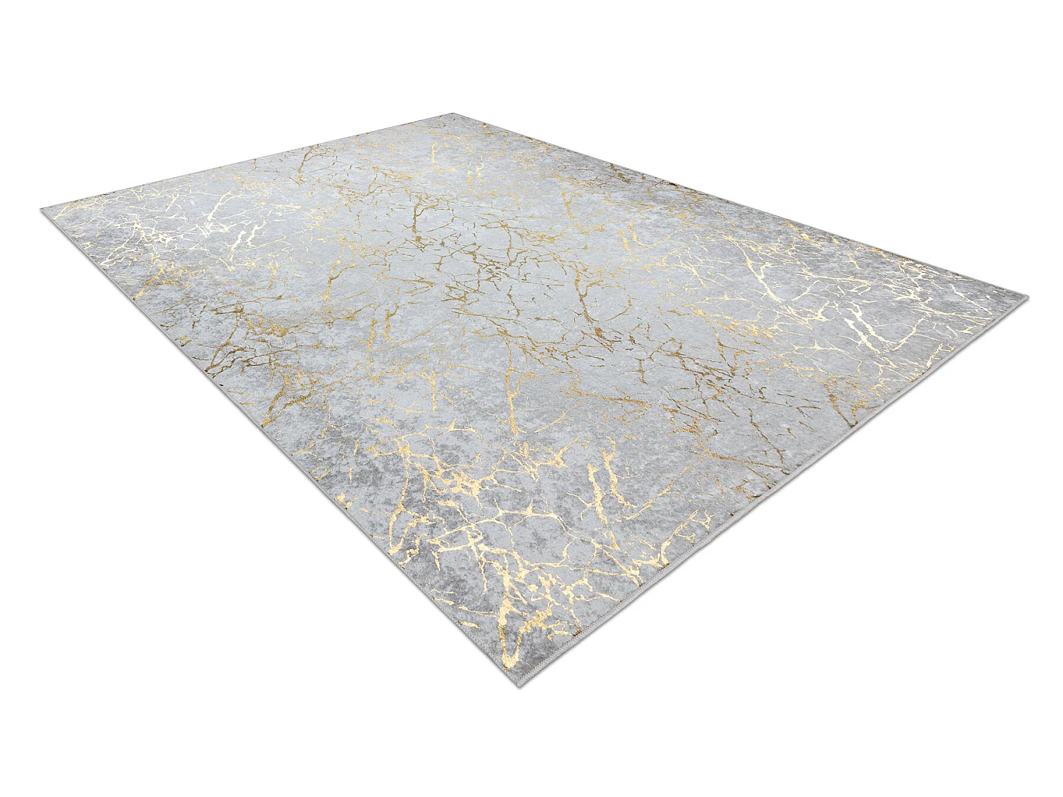 MIRO 11111.2108 Waschteppich Marmor, glamour Anti-Rutsch - creme / gol 160x220 cm