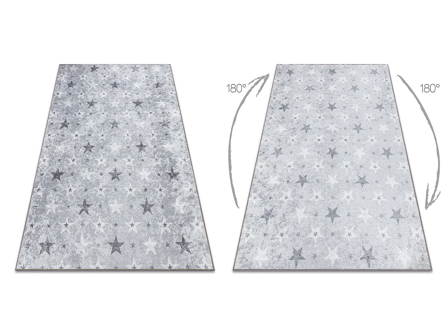 Tapis lavable JUNIOR 51798.804 étoiles pour les enfants antidérapant 140x190 cm