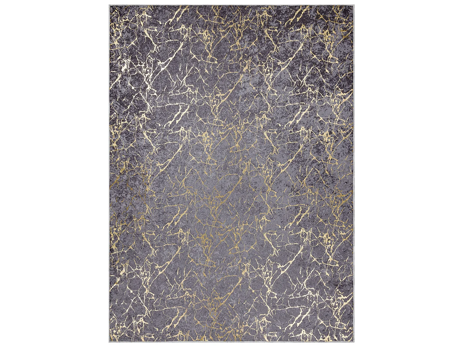 MIRO 11111.2103 tapijt wasbaar marmer, glamour antislip - donker grijs 80x150 cm