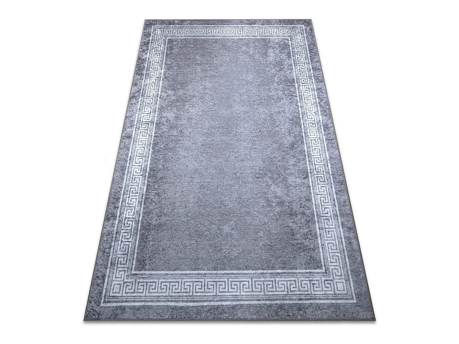 MIRO 51317.807 tapijt wasbaar Kader, grieks antislip - grijs 200x290 cm