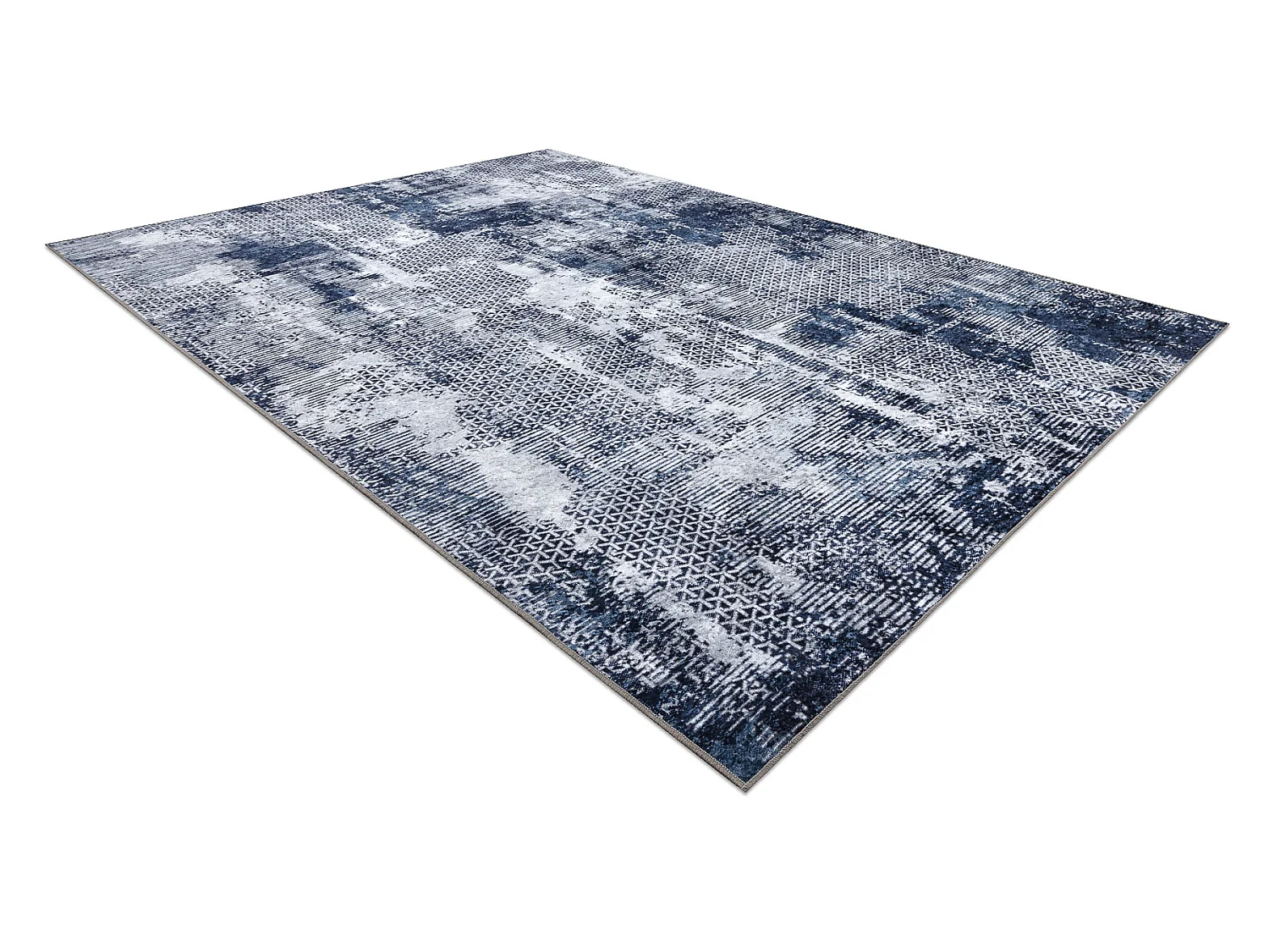 Tapis lavable MIRO 51924.805 Abstraction antidérapant - gris / bleu 120x170 cm
