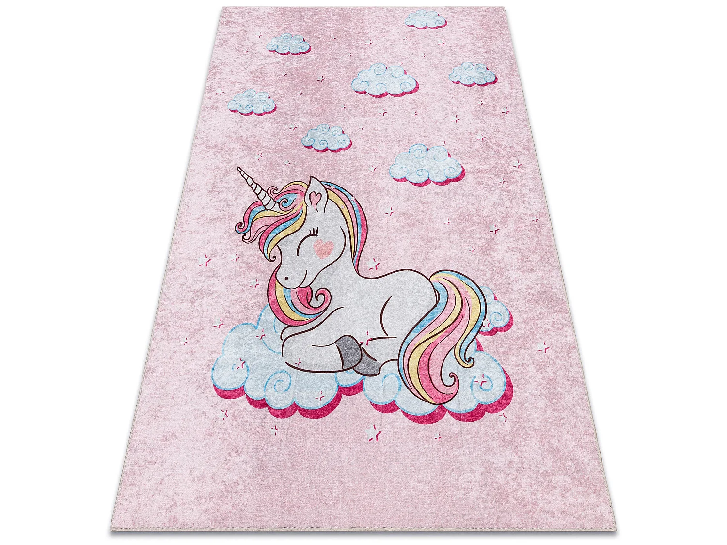Tapis lavable JUNIOR 51855.804 Licorne, nuages pour les enfants antid� 80x150 cm