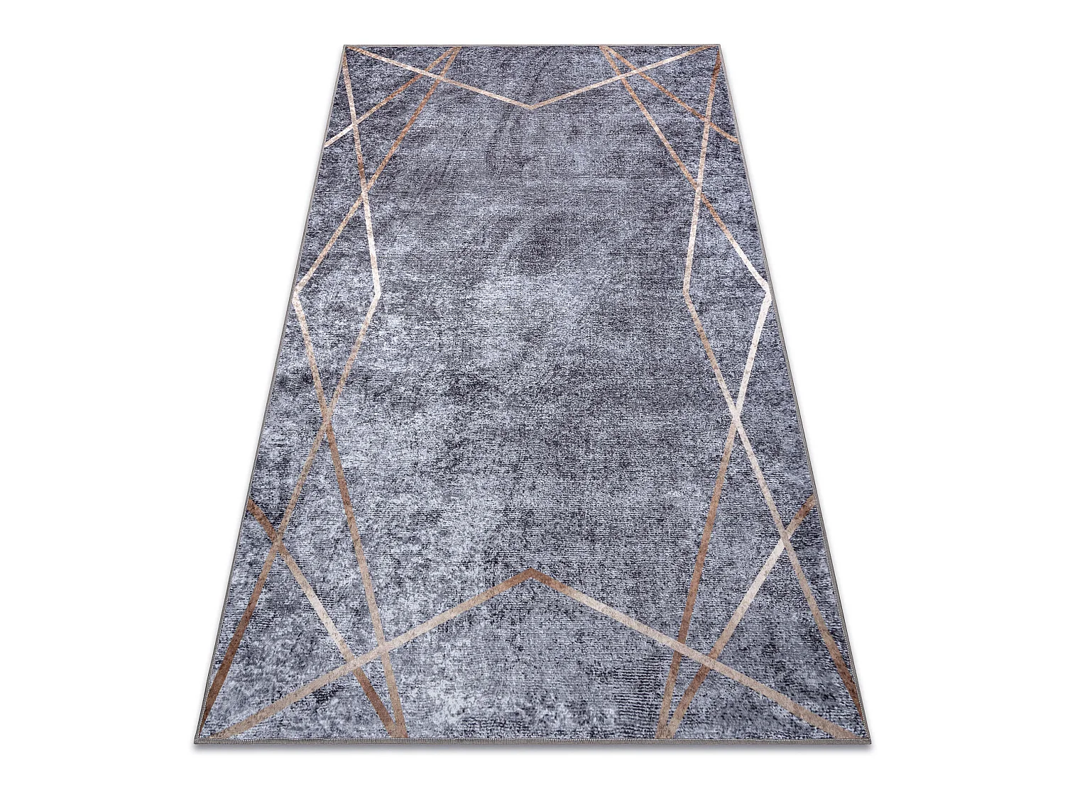 MIRO 51233.809 tapijt wasbaar geometrisch antislip - grijs 160x220 cm