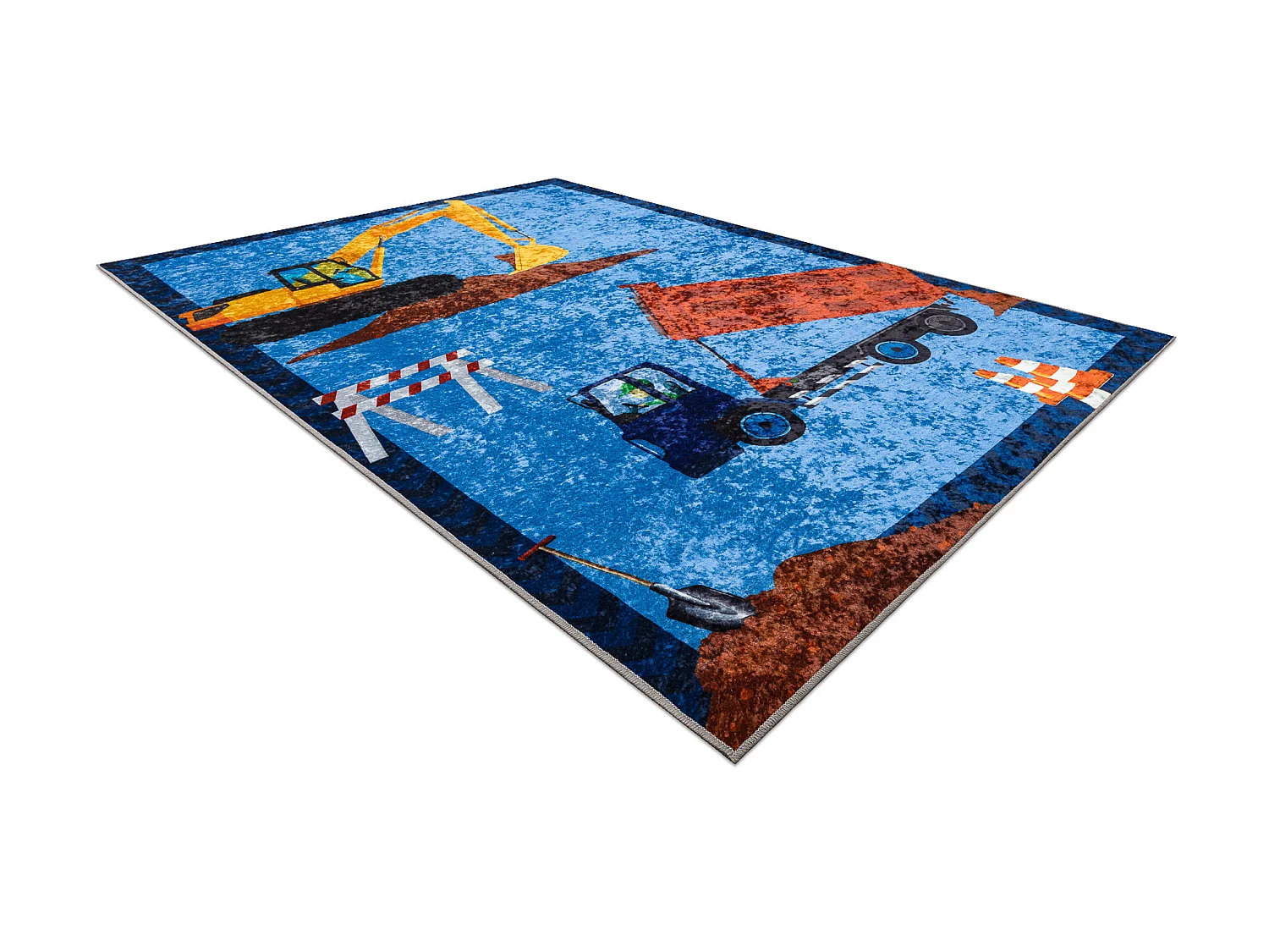 Tapis lavable JUNIOR 51827.803 Camion, pelle pour les enfants antidér 120x170 cm