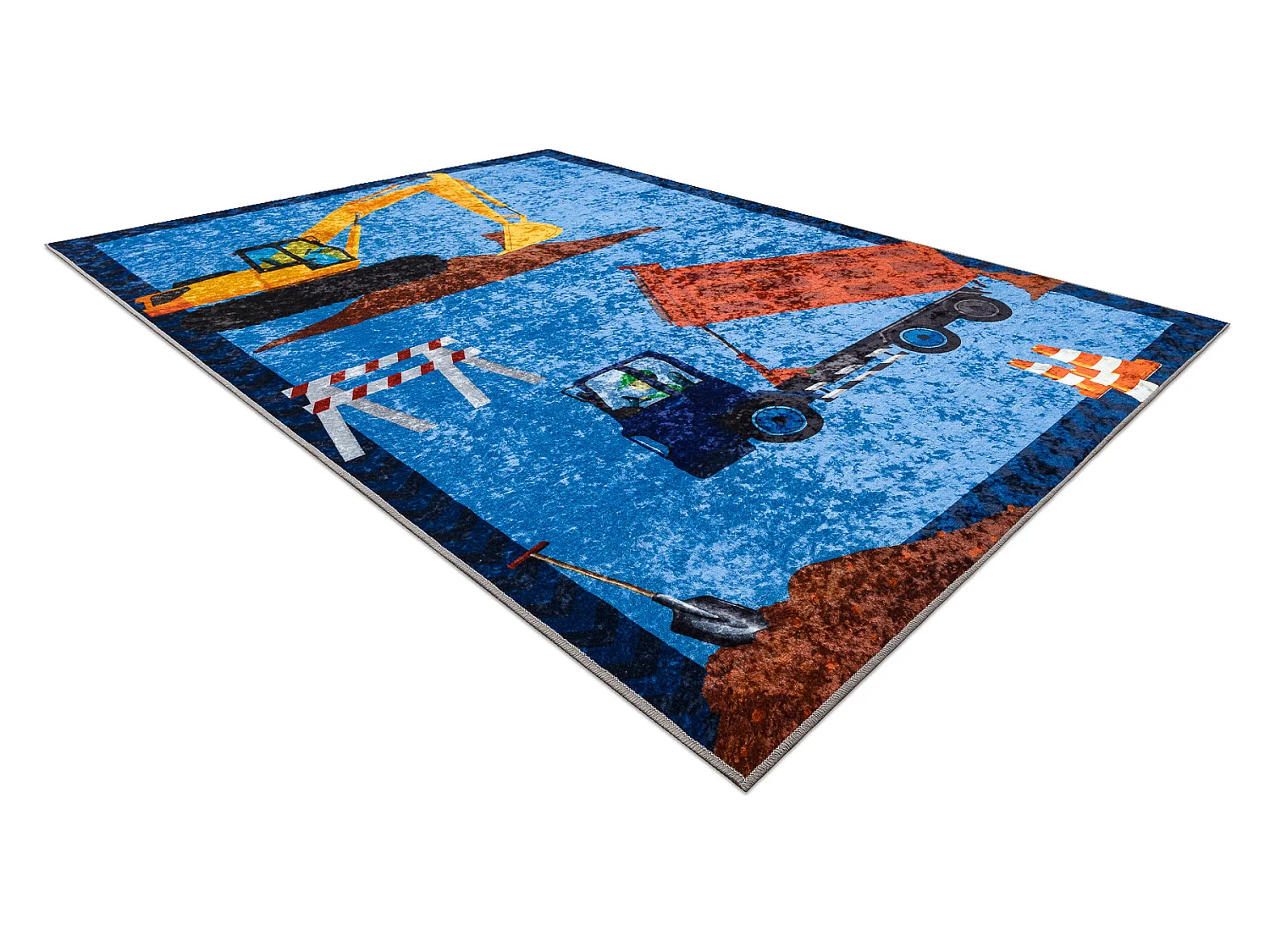 Tapis lavable JUNIOR 51827.803 Camion, pelle pour les enfants antidér 200x290 cm