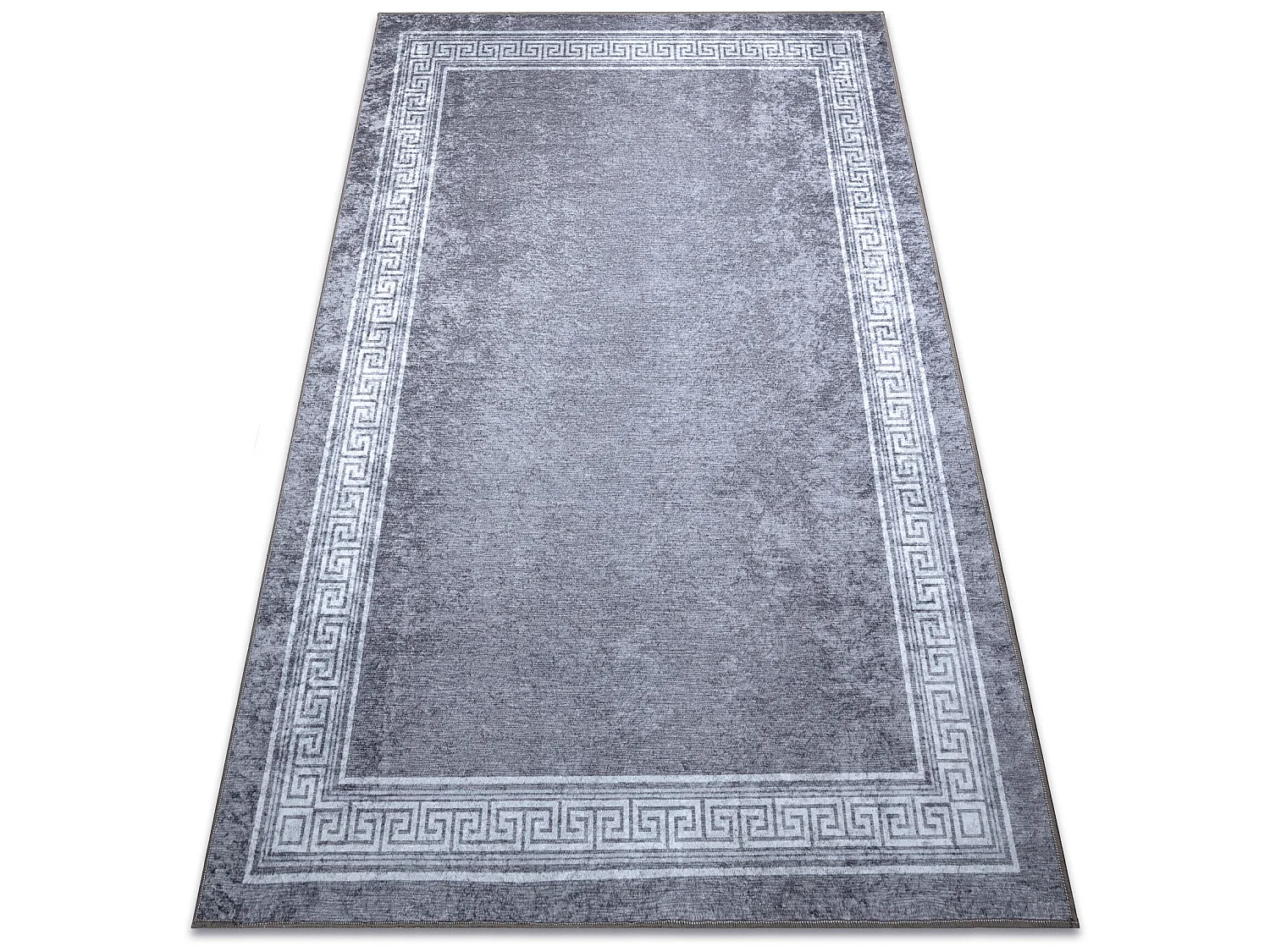 MIRO 51317.807 tapijt wasbaar Kader, grieks antislip - grijs 160x220 cm