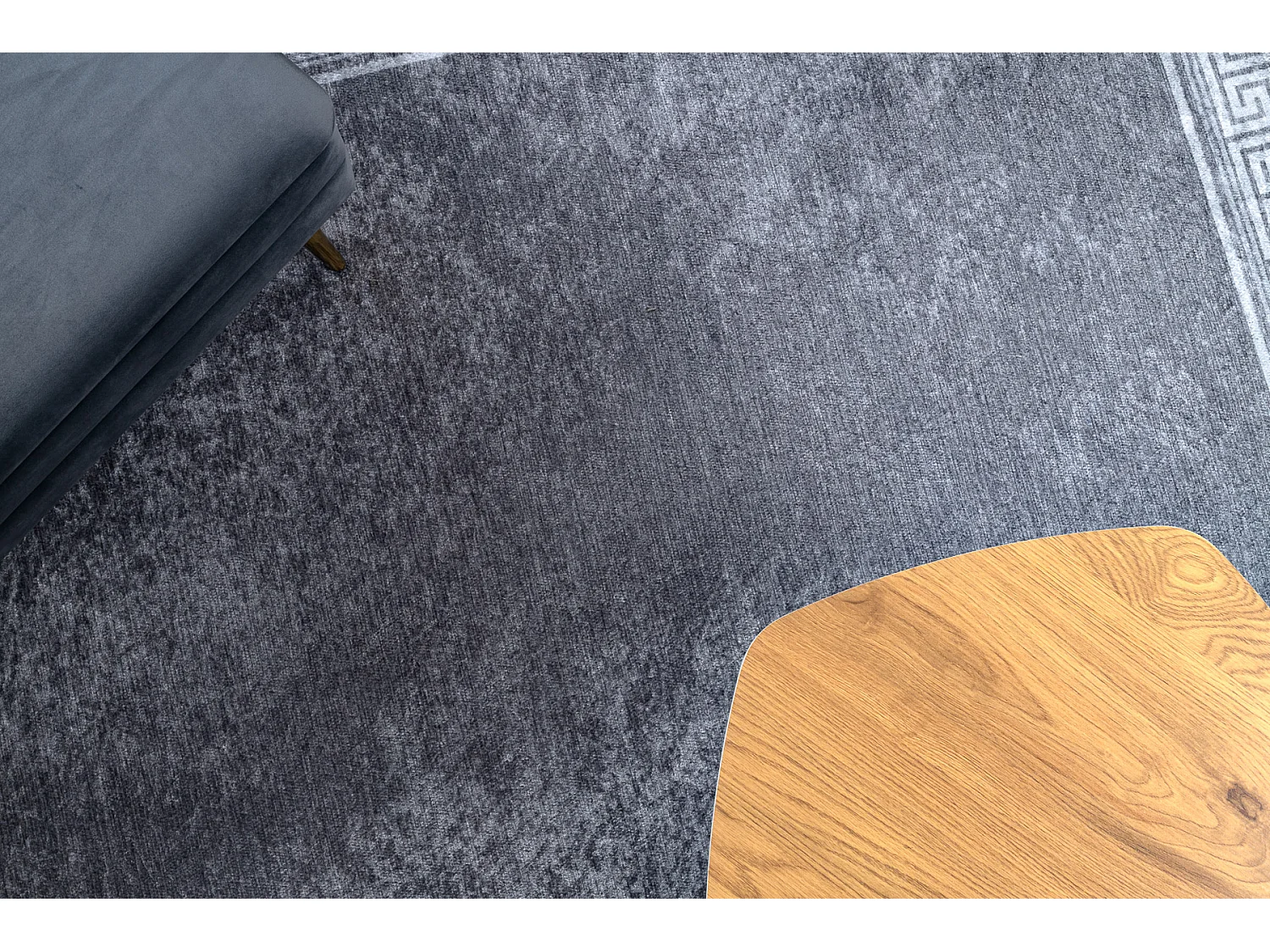 MIRO 51317.807 tapijt wasbaar Kader, grieks antislip - grijs 160x220 cm