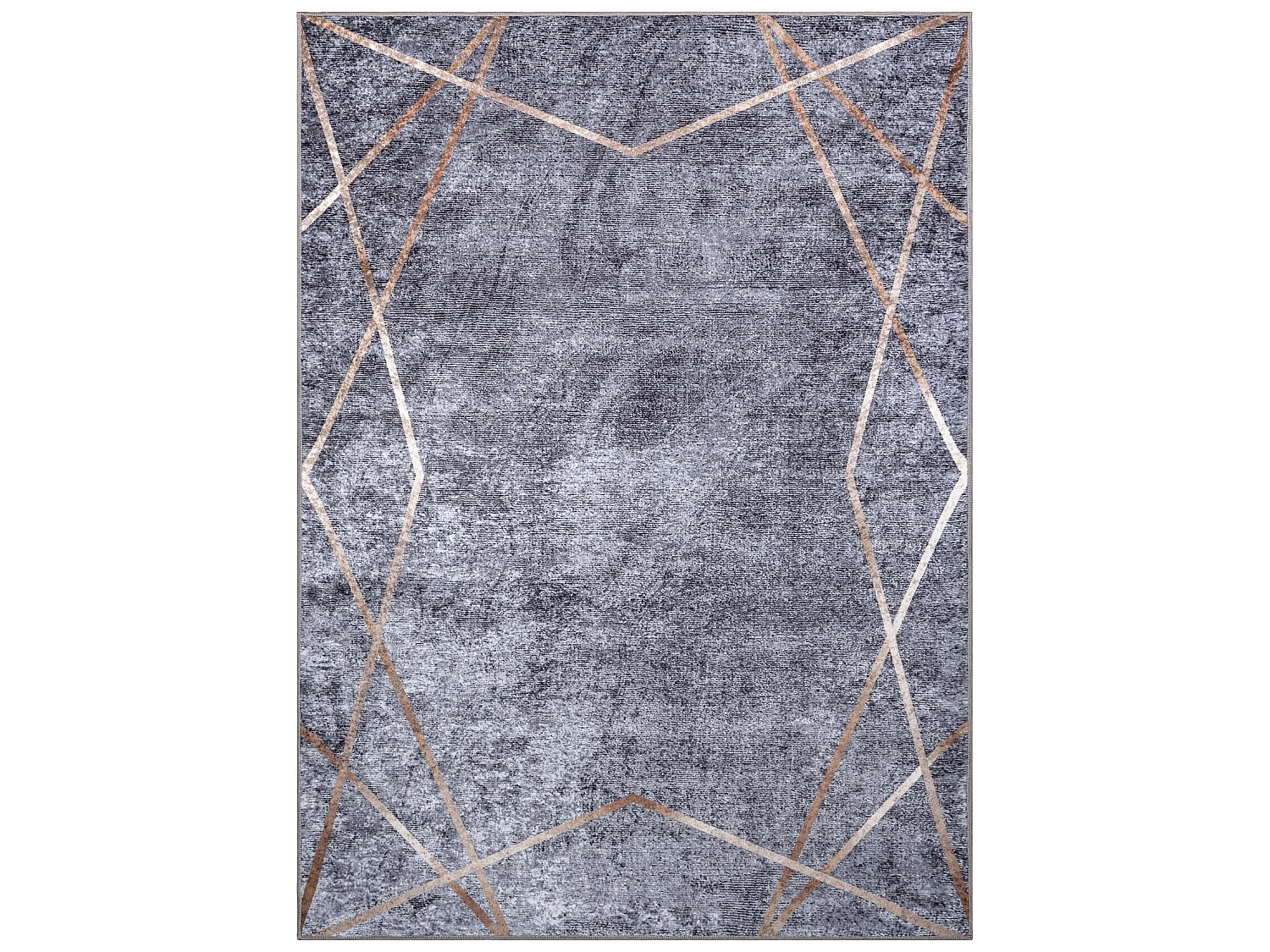 MIRO 51233.809 Tapete Geométrico antiderrapante - cinza 120x170 cm