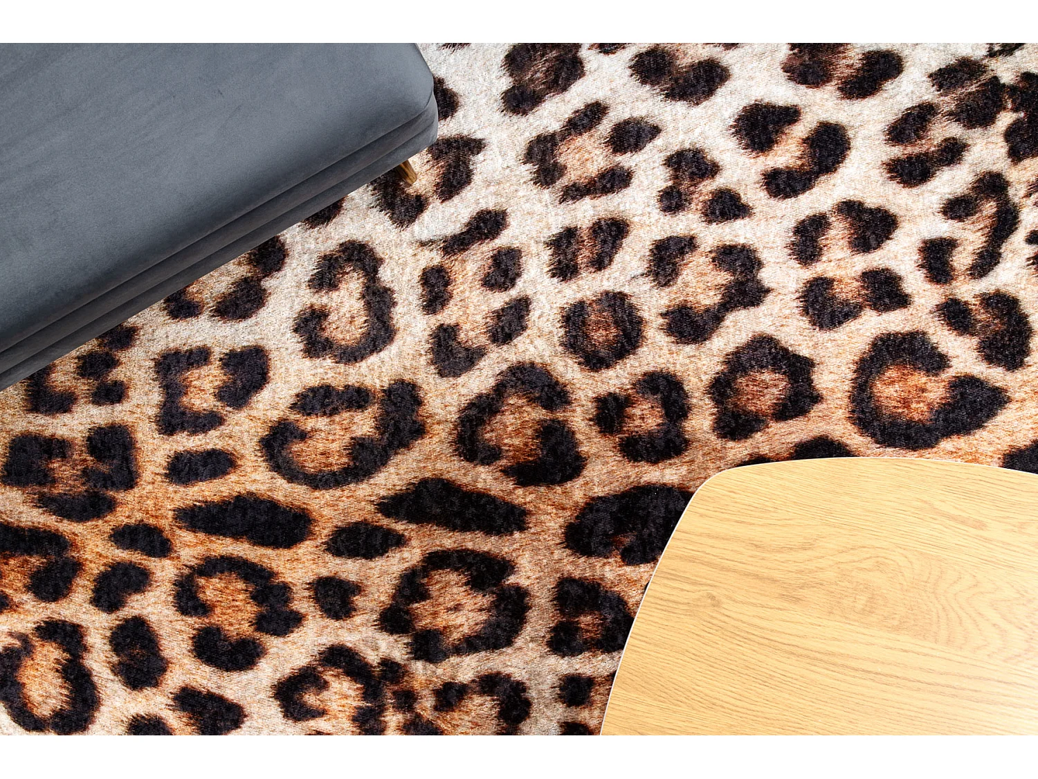 Tapis lavable MIRO 51568.804 Motif léopard antidérapant - crème / m 120x170 cm