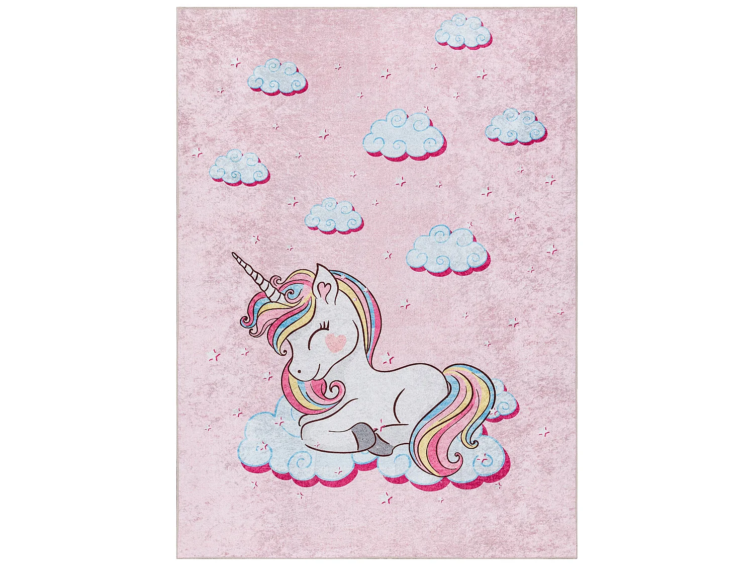 Tappeto lavabile JUNIOR 51855.804 Unicorno, nuvole per bambini antisci 200x290 cm