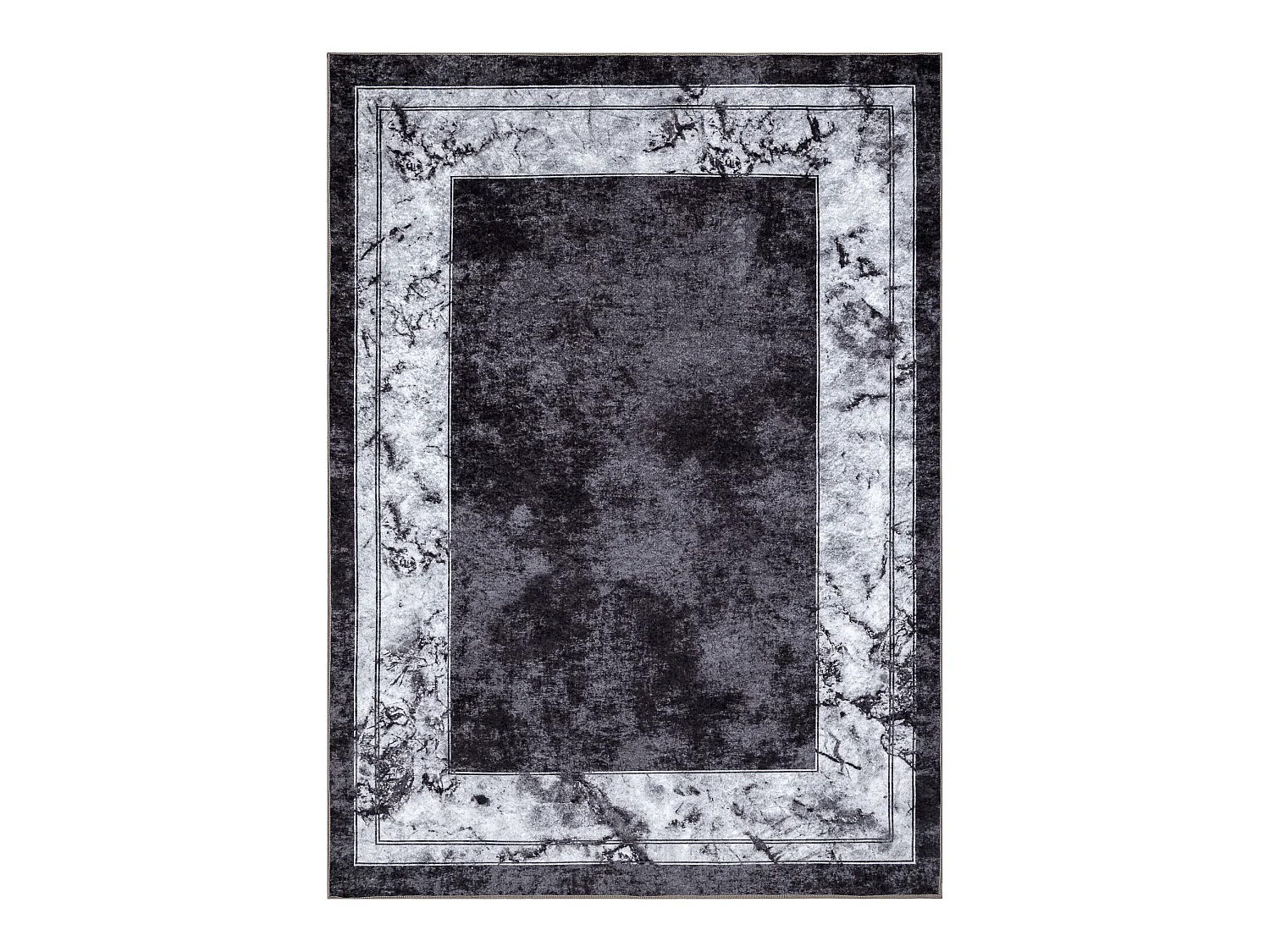 Tapis lavable MIRO 51813.805 Cadre, marbre antidérapant - crème / gr 140x190 cm
