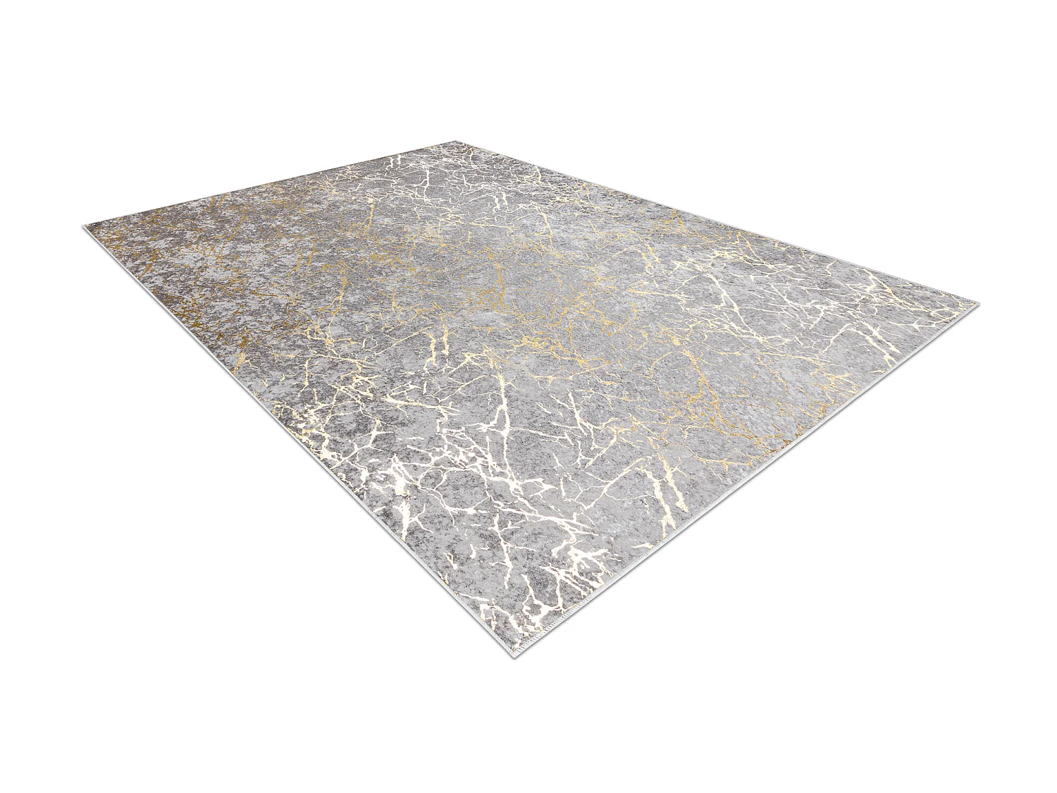 MIRO 11111.2107 tapijt wasbaar marmer, glamour antislip - lichtgrijs / 80x150 cm