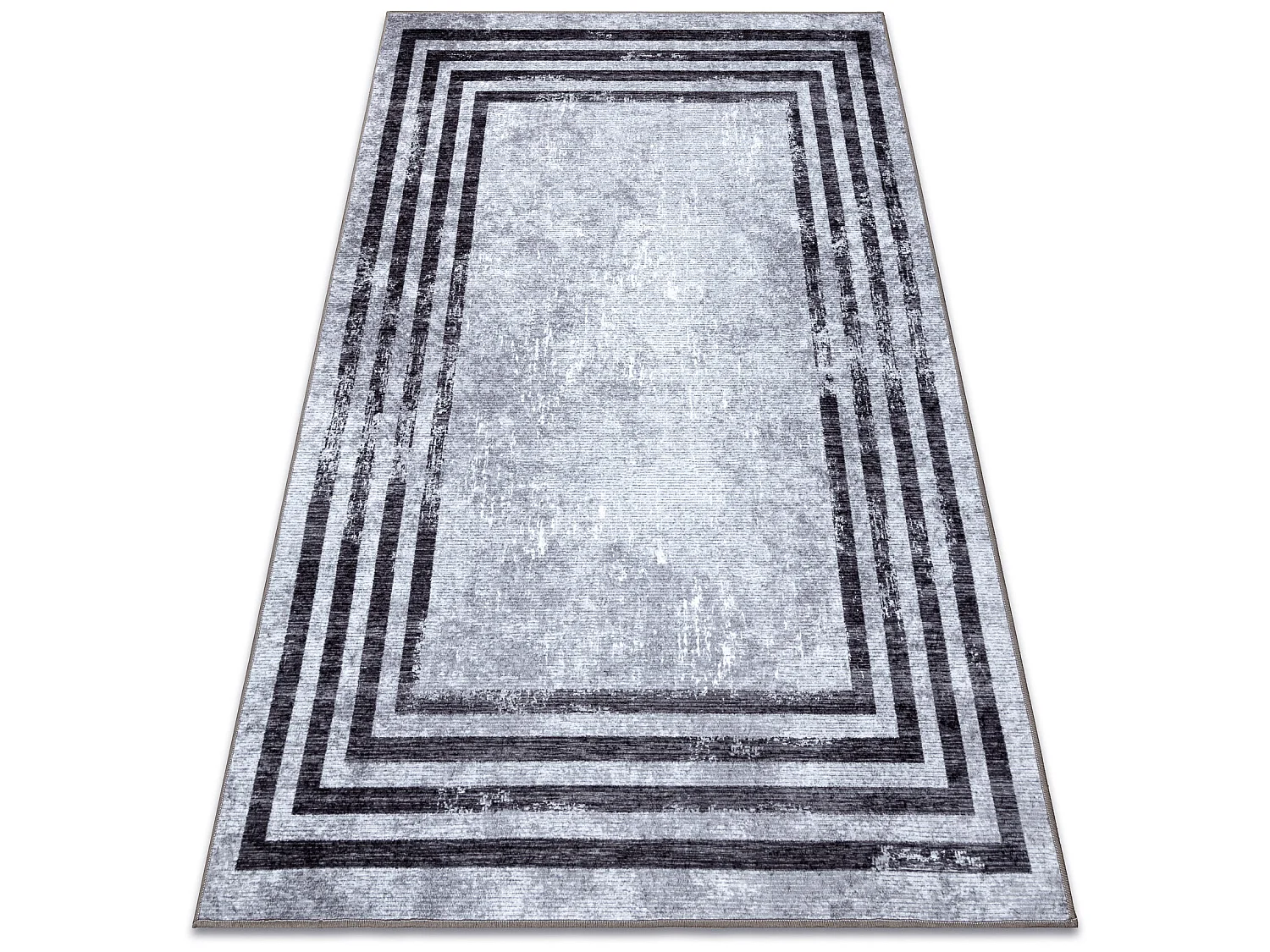 MIRO 51325.805 tapijt wasbaar geometrisch, kleur antislip - grijs 80x150 cm